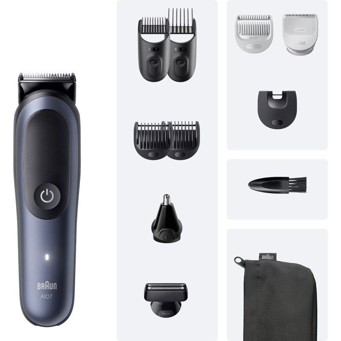 Rifinitore multifunzione - BRAUN - MGK7540 - 120 min - Impermeabile - Nero