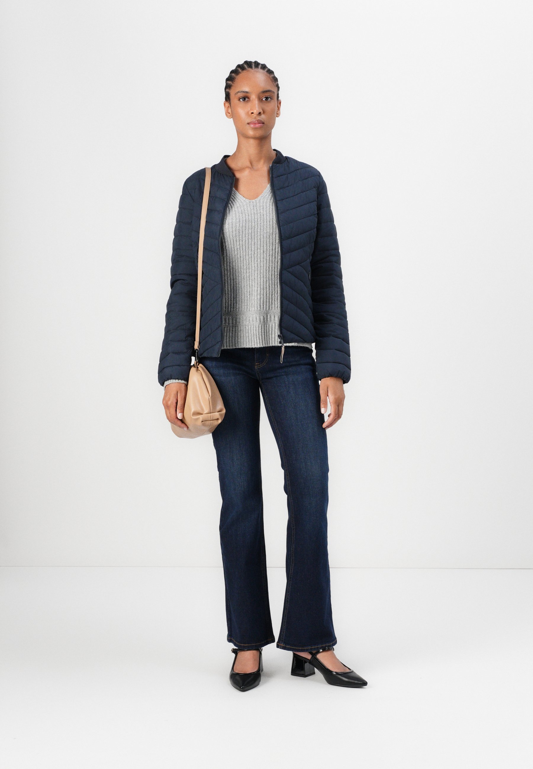 TOM TAILOR BOMBERJACK MET GEVOERDE KRAAG - Sky Captain Blue