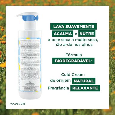 Klorane Calendula Cold Cream Rensende badekrem for veldig tørr hud 500 ml