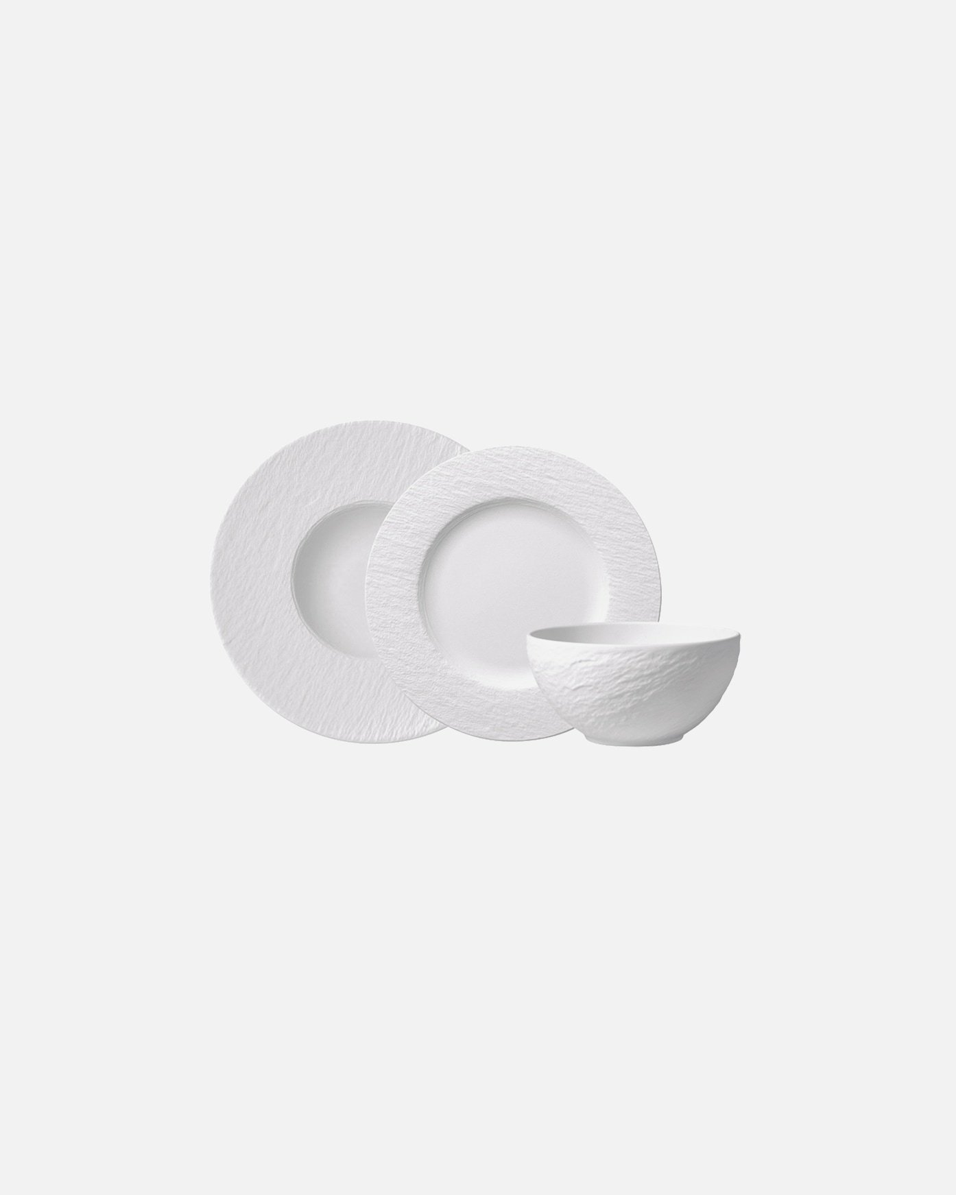 Villeroy & Boch galda piederumu komplekts, sākuma komplekts, 6 daļas. EK ražots Rock Blanc – 1 daļa