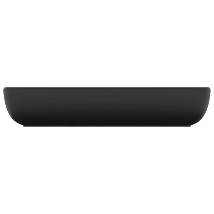 vidaXL Luxury Rectangular Countertop Washbasin Bathroom Vanity Sink Home Matte Black 146964