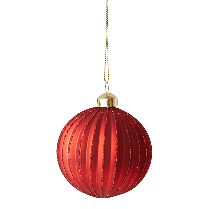 Bolas navideñas para el hogar, paquete de 2, ø 8 cm, cristal con decoración