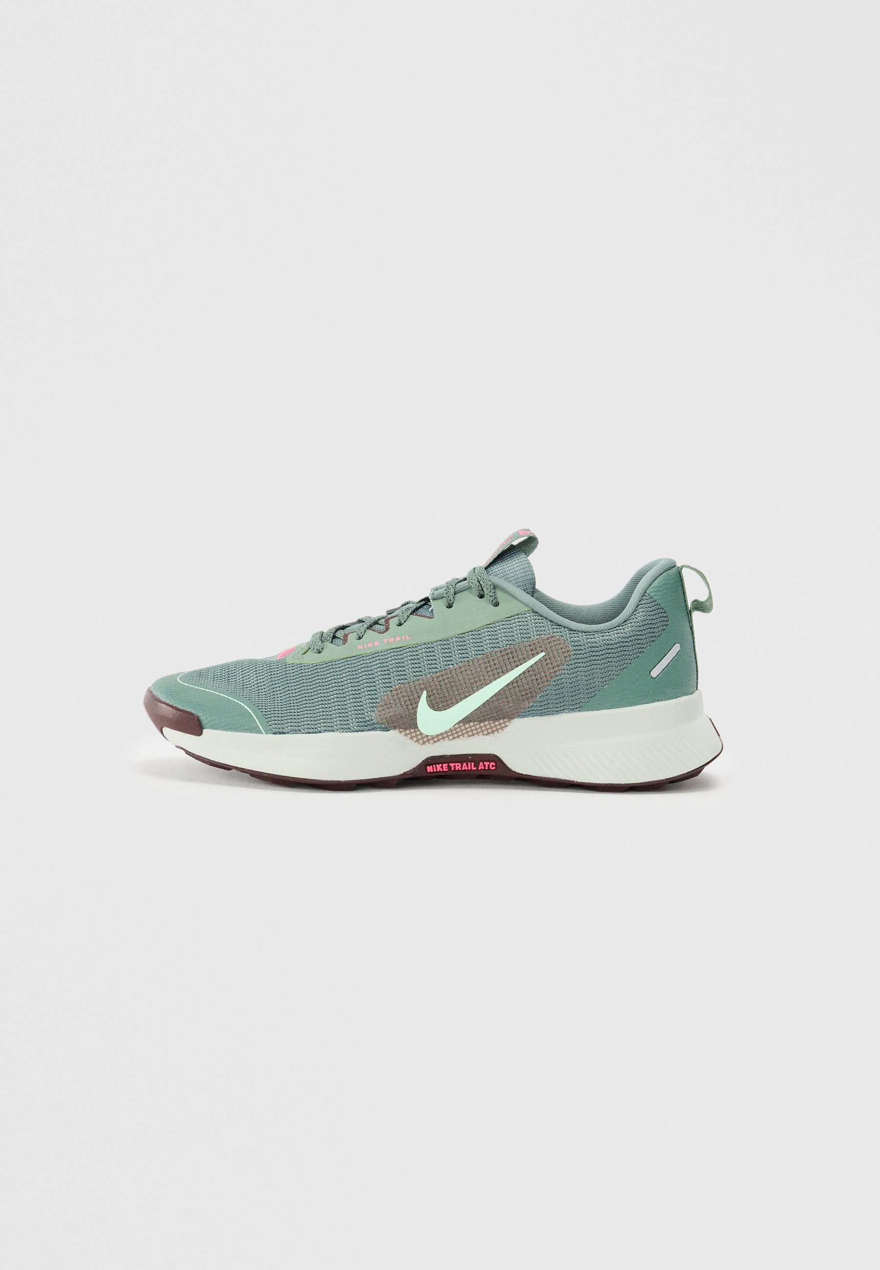 Nike Performance JUNIPER 3 - Trailrunning schoenen - groen/mintgroen/bordeauxrood/lichtzilver/hyperroze/zeewier