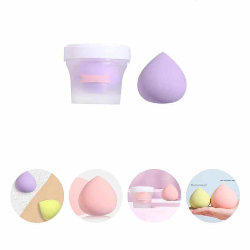Éponge à maquillage cosmétique en forme d'œuf, haute élasticité et couleur vibrante.