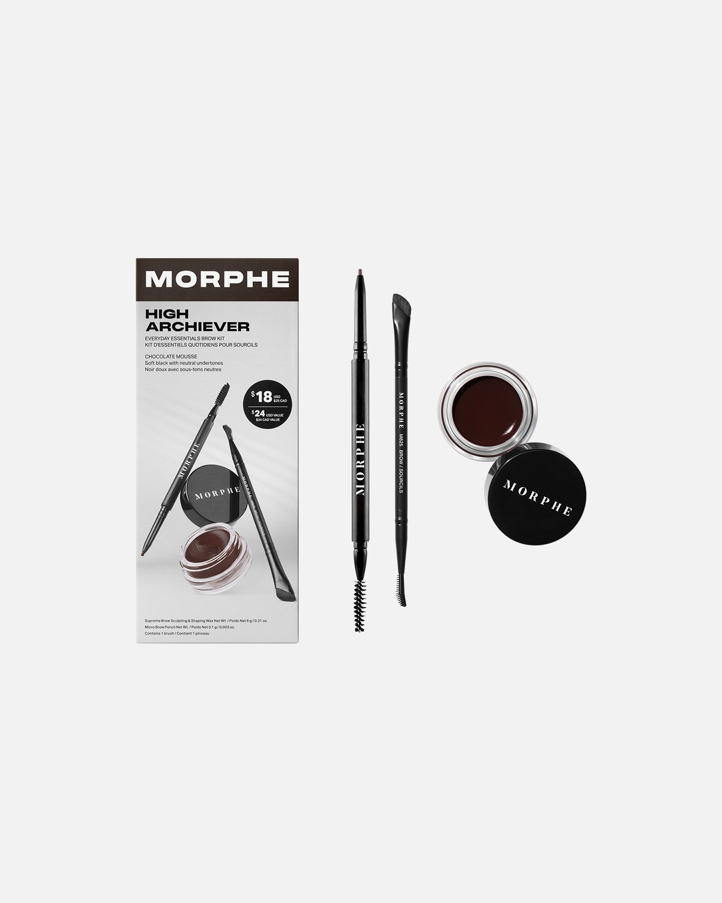 Morphe ögonbrynsfärgning High Archive Everyday Essentials ögonbrynsset - 1 styck