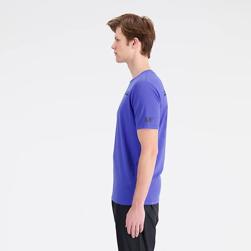 Ανδρικό T-Shirt Tenacity Heathertech με Γραφικά – ΜΠΛΕ ΘΑΛΑΣΣΙΟ