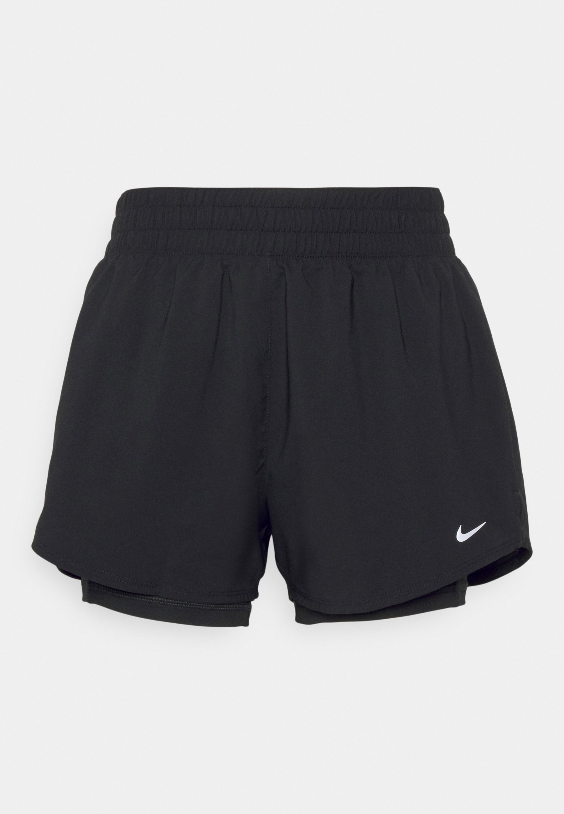 Nike Performance ONE - Šortky 2 v 1 - čierne/reflexné strieborné