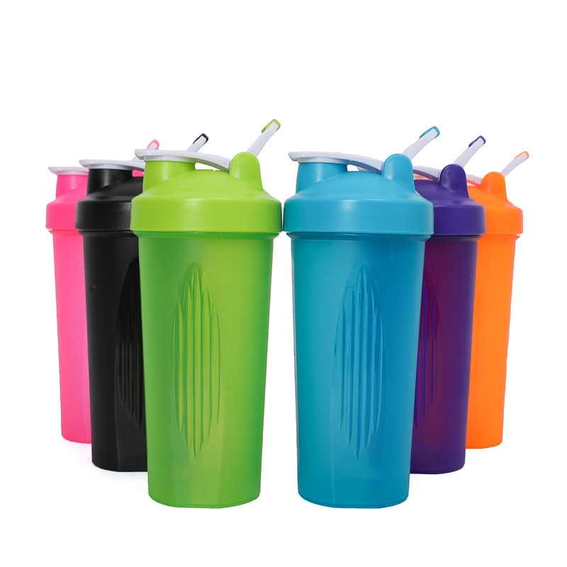 600 ml tragbarer Protein-Pulver-Shaker, auslaufsichere Wasserflasche für Fitnessstudio, Training, Sport, Shaker, Mischbecher mit Waage