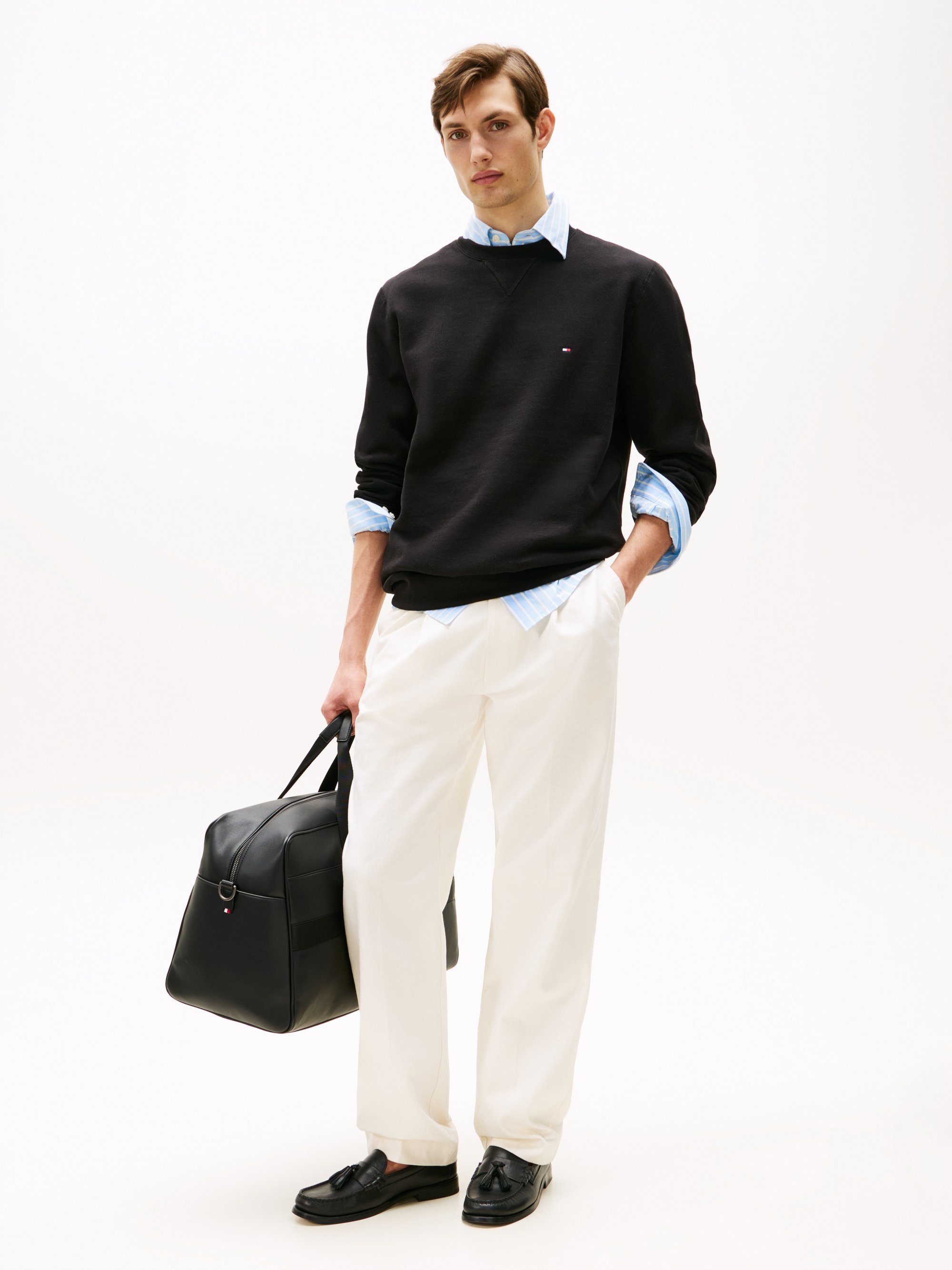 Felpa Tommy Hilfiger ESSENTIAL CREWNECK - nera