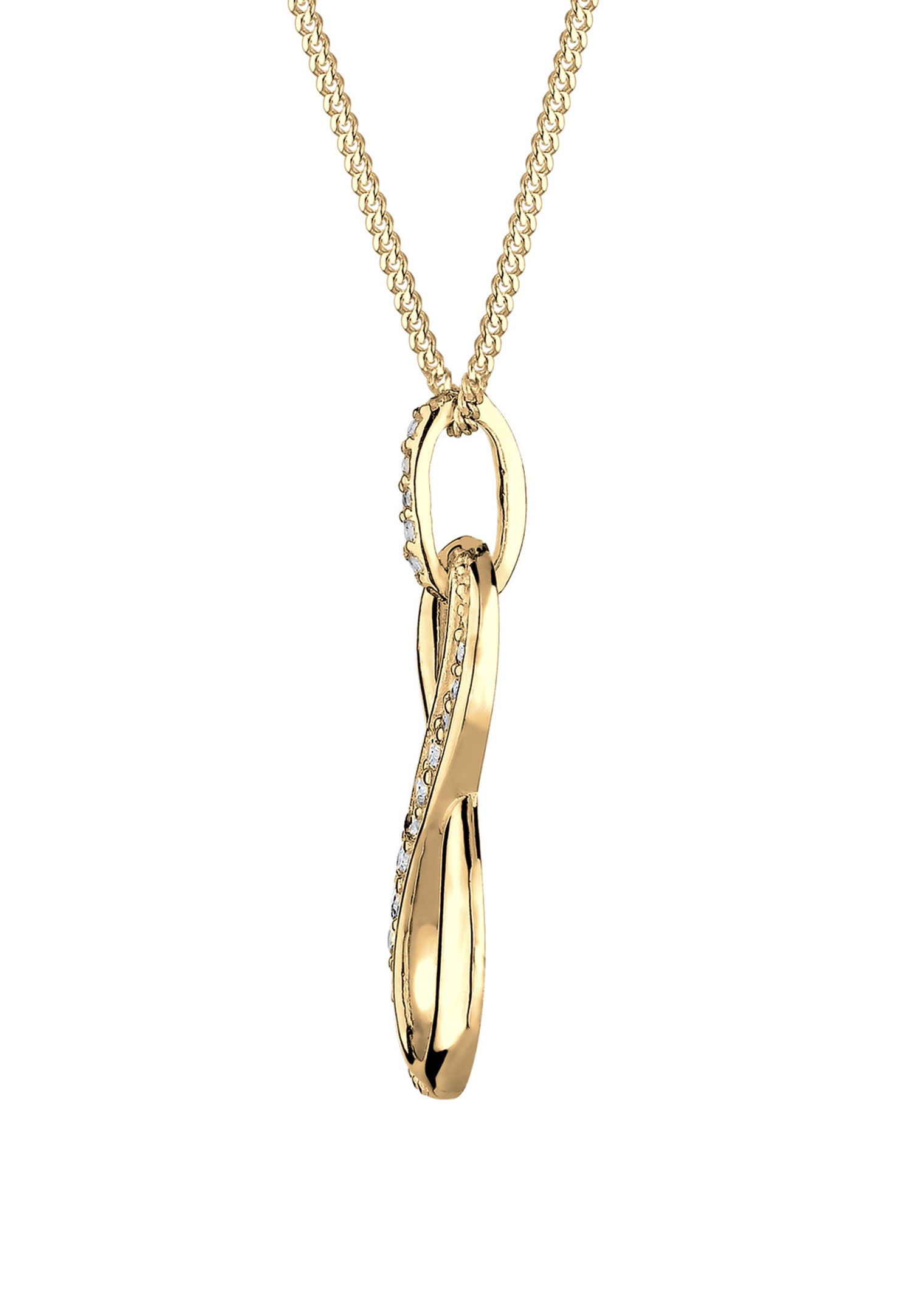 Elli Femmes Pendentif Infinité Infini avec Cristaux de Zirconium en Argent Sterling 925