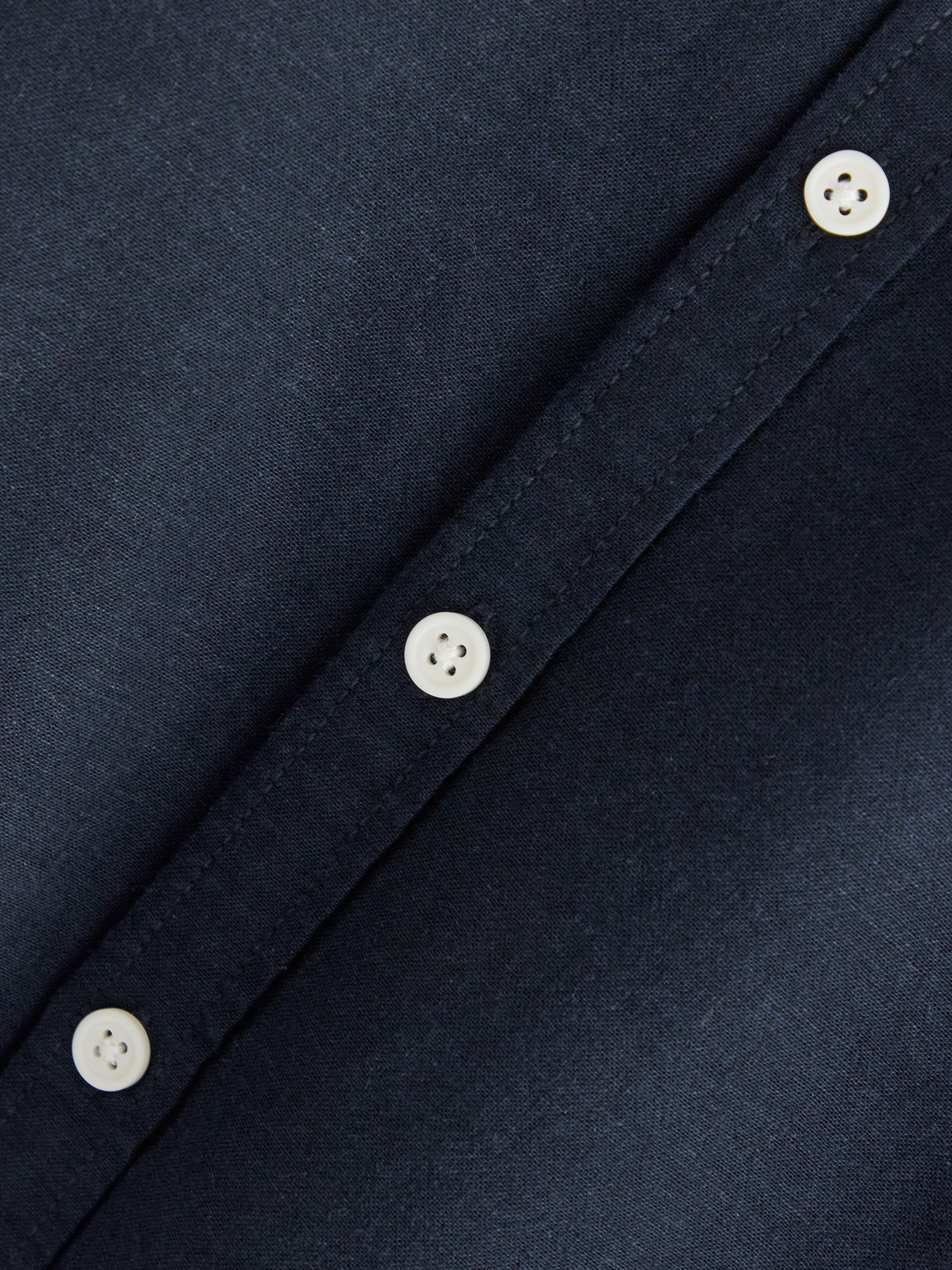 Skjorta i linneblandning Dark Navy