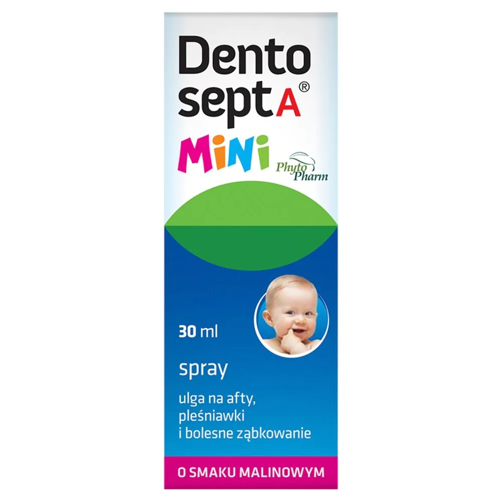 Dentosept A Mini, Spray do stosowania w jamie ustnej, Smak malinowy