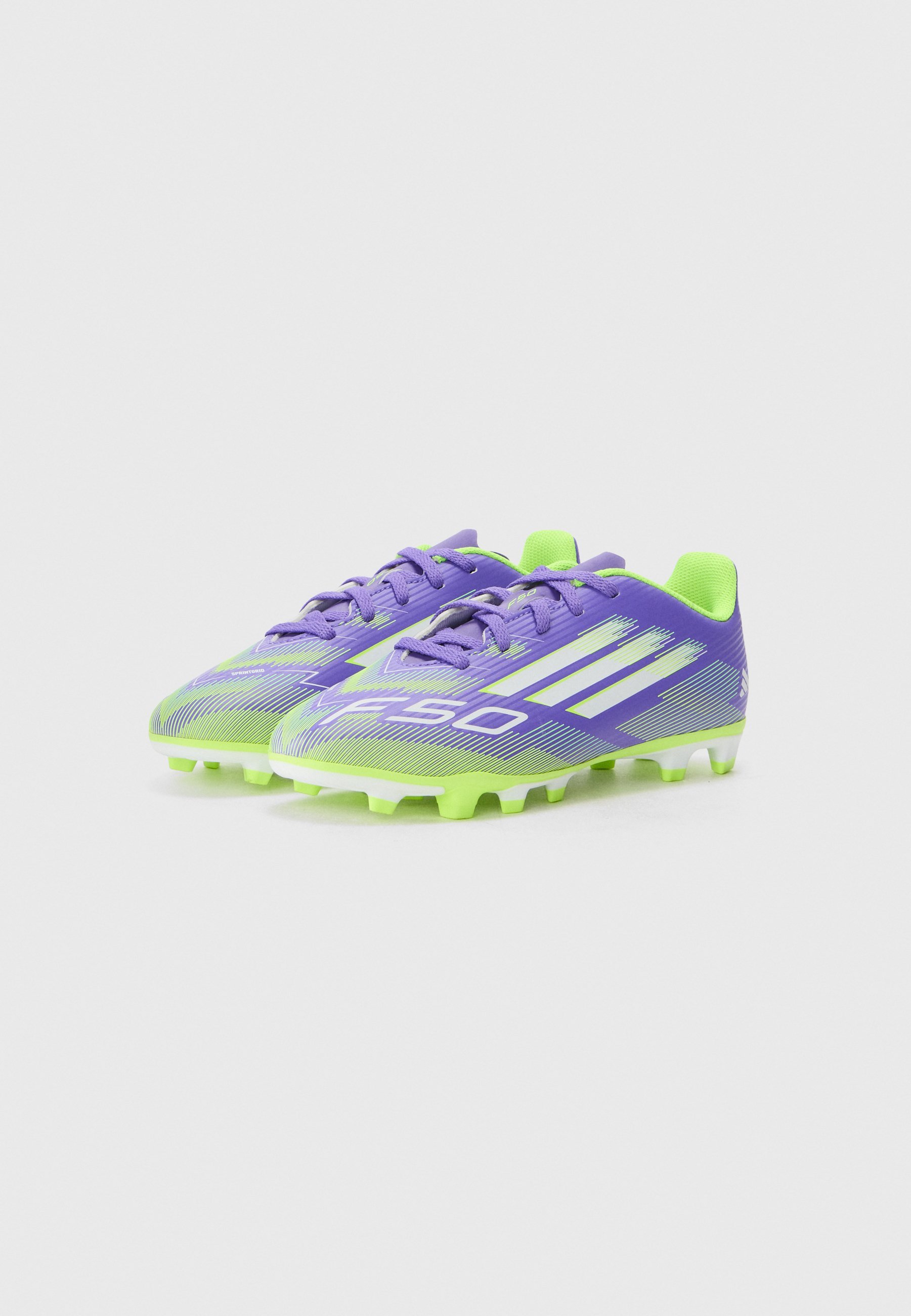 adidas Performance F50 CLUB UNISEX - Fotballsko for fast underlag - purple rush/white/lucid lemon