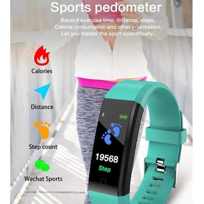 YONIS Fitness Tracker - Modello Sport - GPS - Impermeabile IP67 - Fitness Tracker