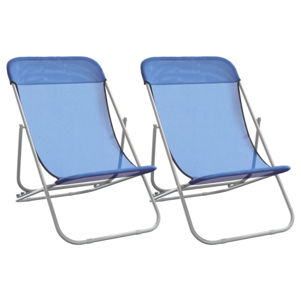 Krzesło plażowe Niebieski  Stal vidaXL