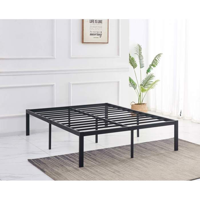 Estructura de cama - STANOW - Modelo Stanew - 160 x 200 cm - Base de láminas - Fácil montaje