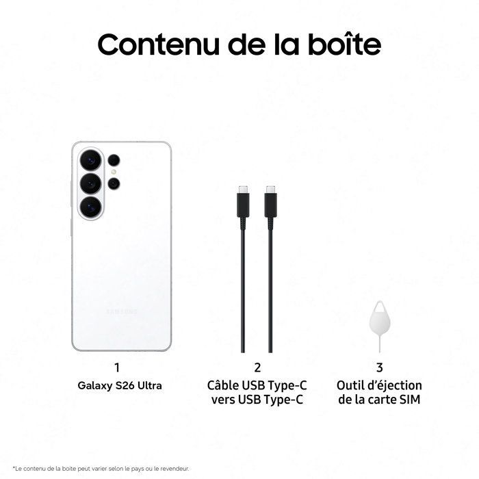 Samsung Galaxy S26 Ultra AI Smartphone 1 To Blanc