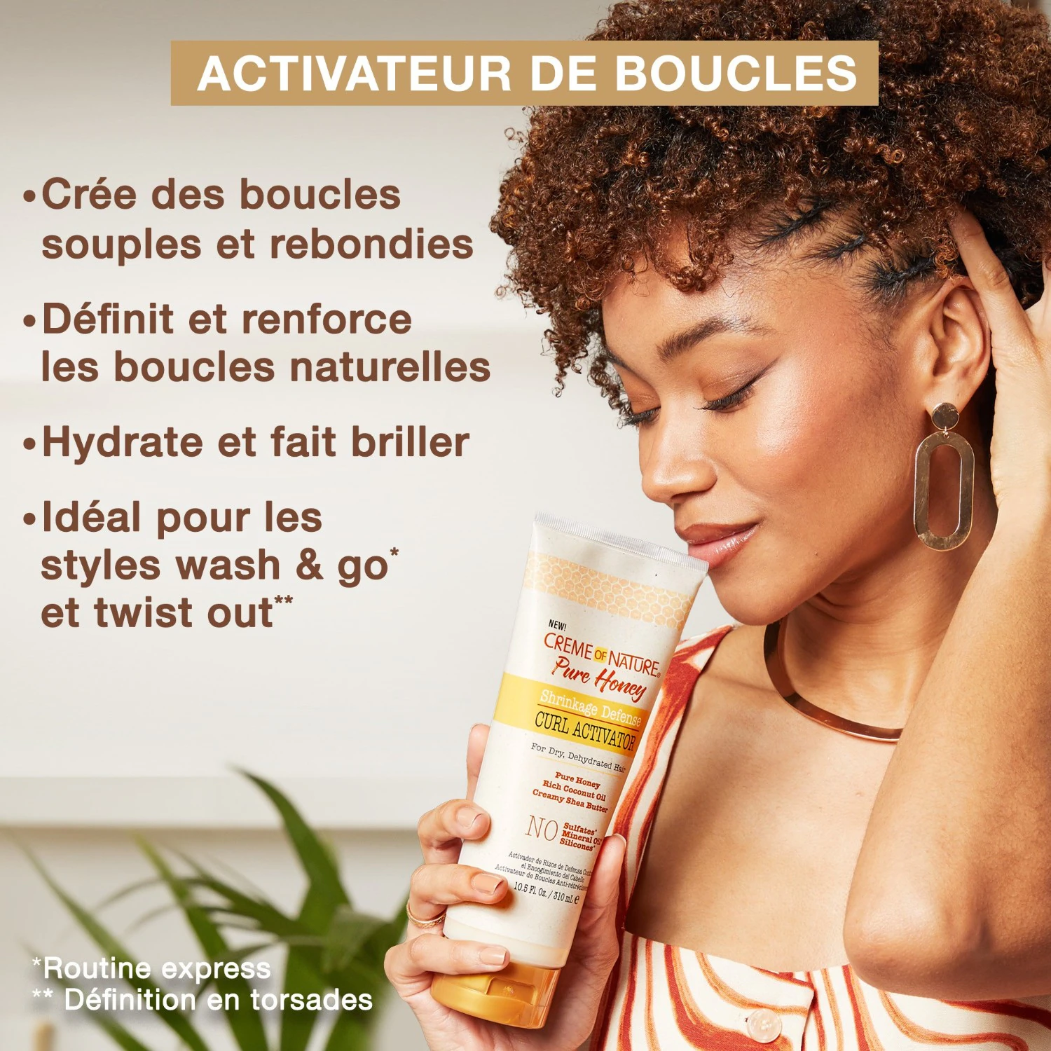 Creme of Nature Pure Honey - Activateur de Boucles sans sulfate