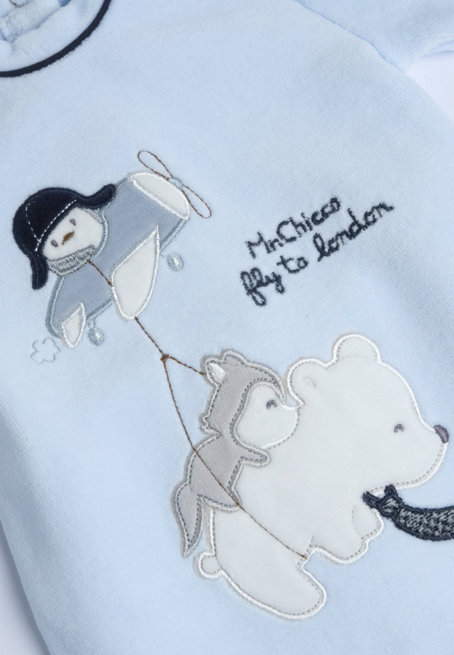 Babypyjama met vliegtuigprint