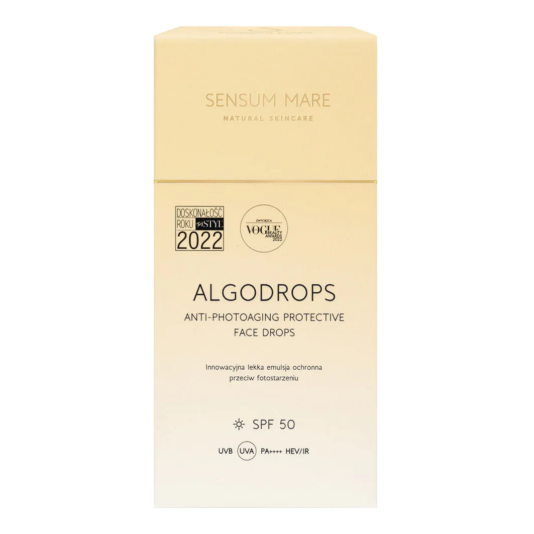 Sensum Mare Algodrops Lekka emulsja Ochronna przeciw Fotostarzeniu SPF 50 Uvb Uva Pa++++ Hev/Ir