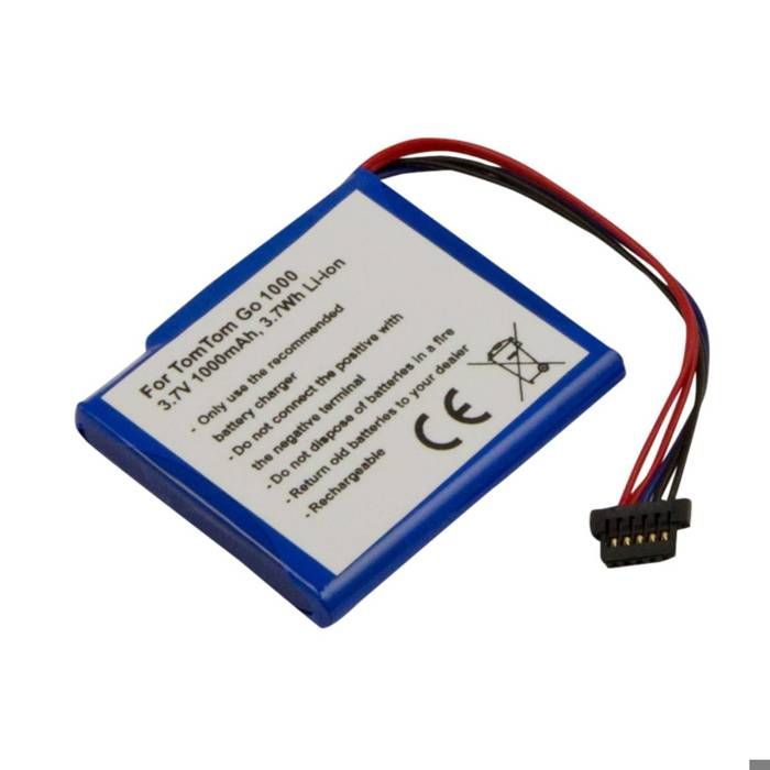 Batteria di ricambio per TomTom GO 1000 GPS 3.7V 1000mAh agli ioni di litio
