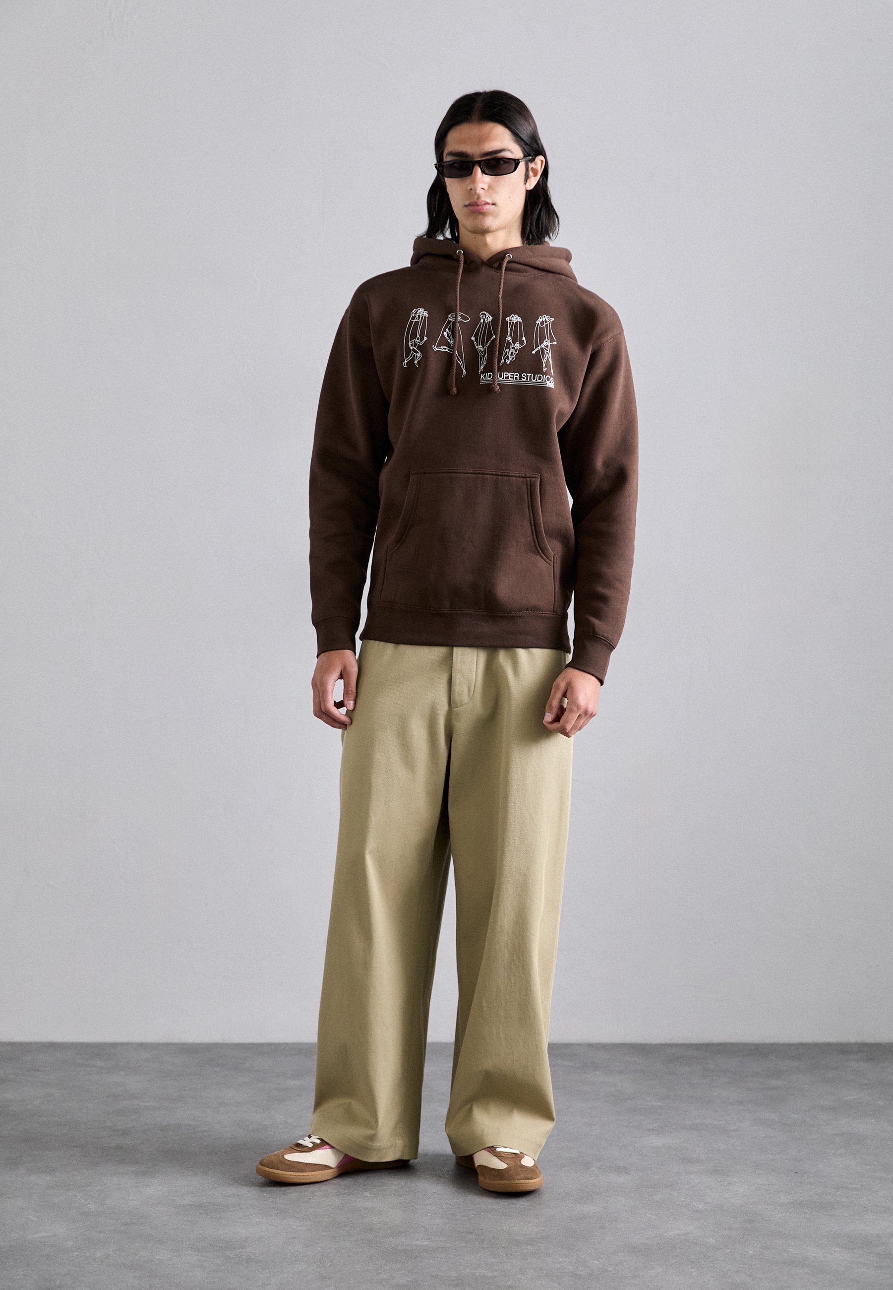 Kidsuper STRING PUPPET HOODIE - Kapuzenpullover - braun