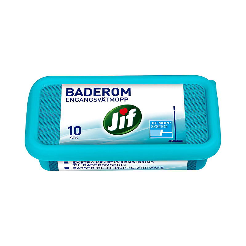 Balai-serpillère jetable Jif, paquet de 10, salle de bain Jif