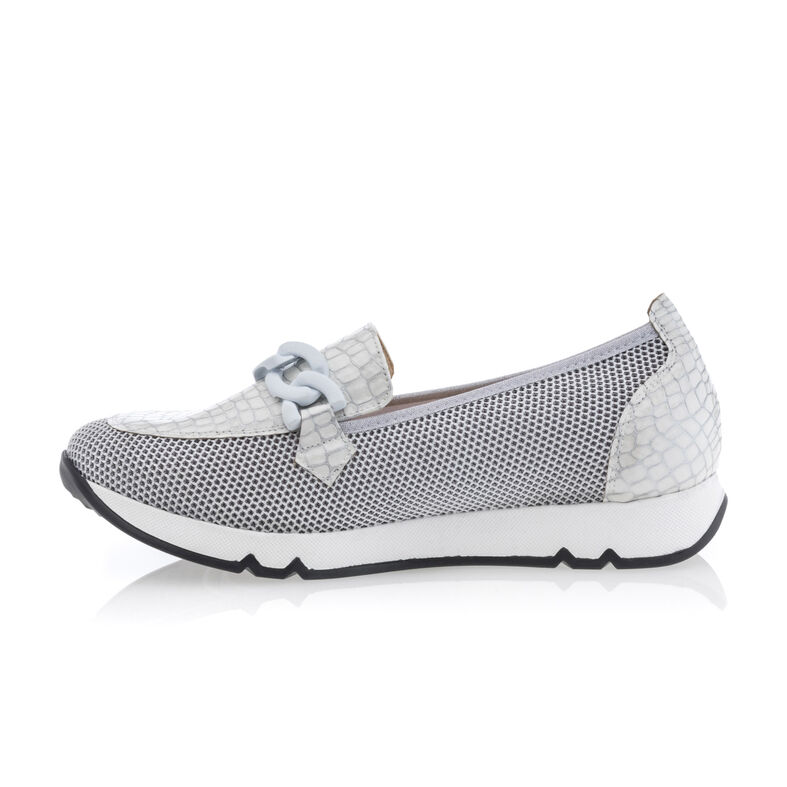 Hvite loafers/båtsko til dame