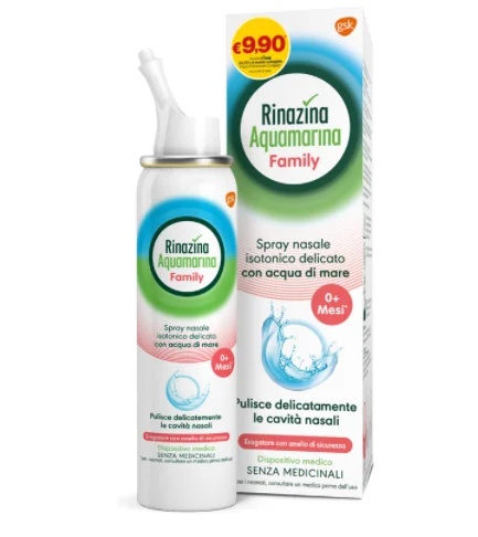 RINAZINA Rinazina Acquamarina Isotonische neusspray voor het hele gezin 100 ml Dagelijkse neusreiniging