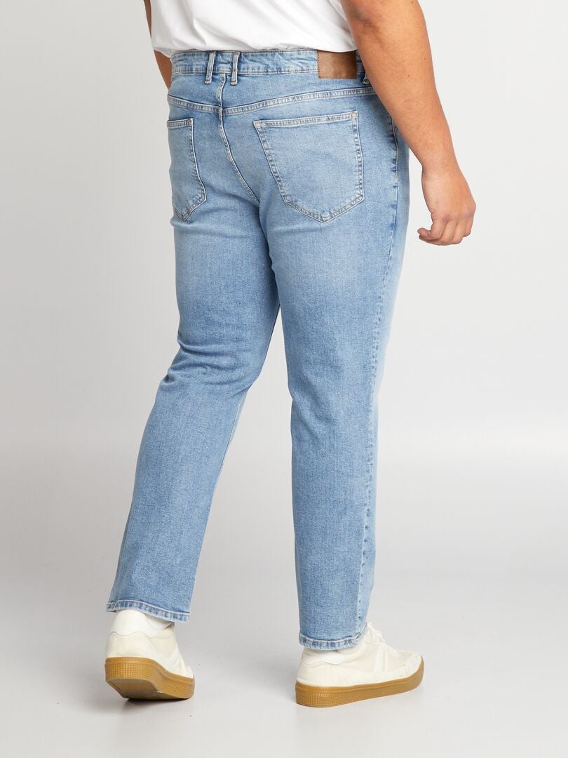 Calça jeans reta com 5 bolsos - L30 - AZUL