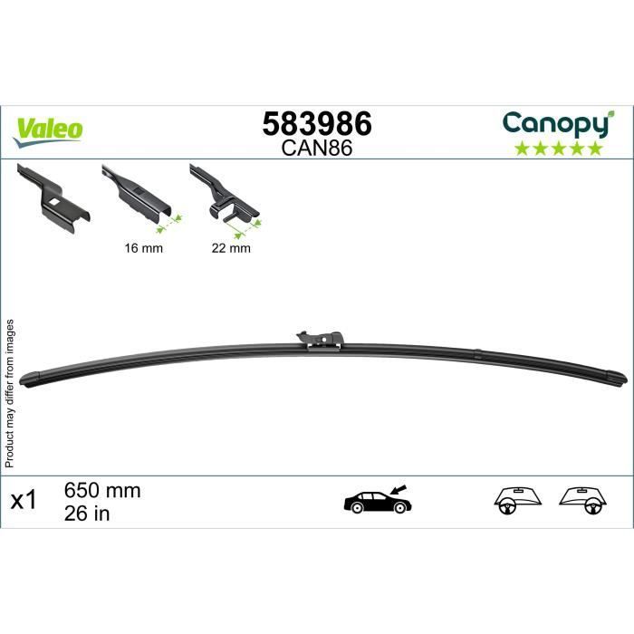 Escobilla limpiaparabrisas para capota - VALEO - 583986