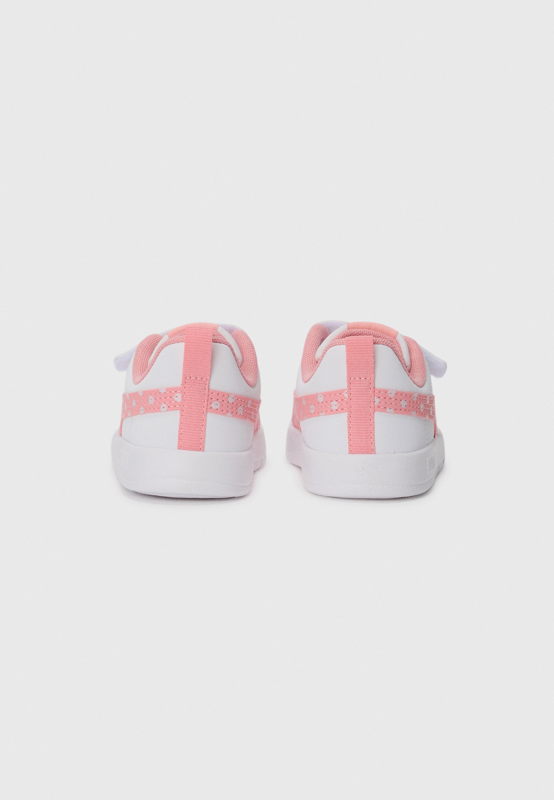 Puma COURTFLEX V3 DOTTY UNISEX - Hardloopschoenen voor op de weg - wit/roze/zilverkleurig