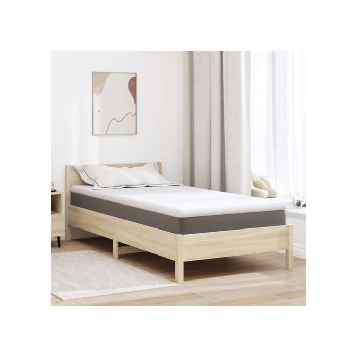 Cubrecolchón de espuma - vidaXL - 90x190x6 cm - Blanco - Tejido jacquard - Refrescante - Uso en interiores