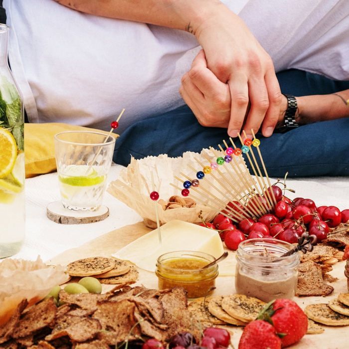Barbecue Accessories - CUNEARY - Bamboo Skewers - 200 Pieces - Novelty Toothpicks - Disposable