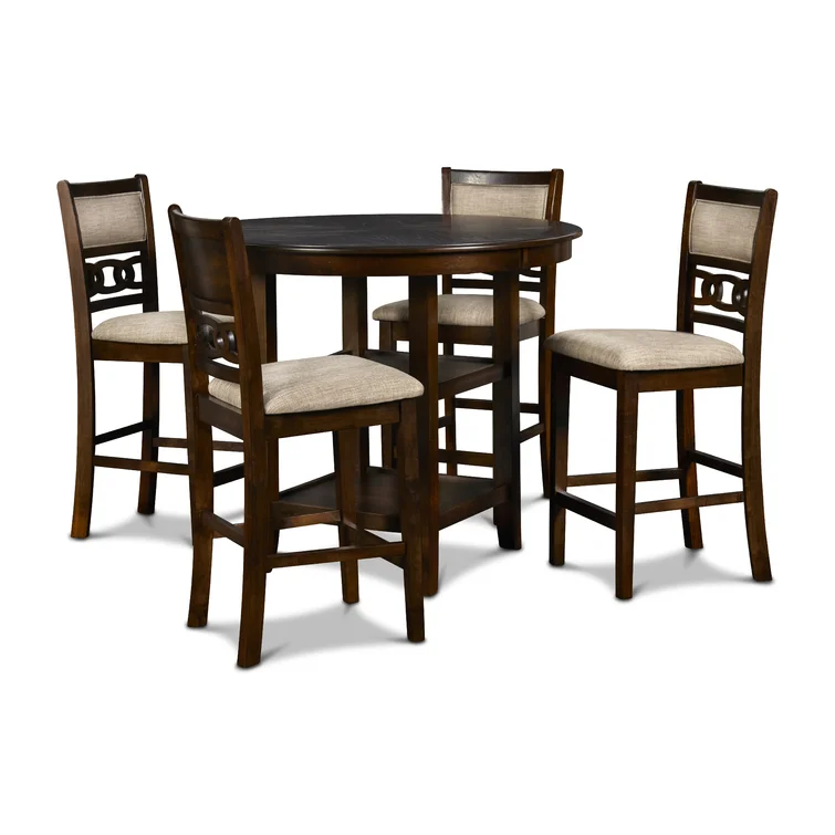 Rundes Esszimmer-Set aus Massivholz