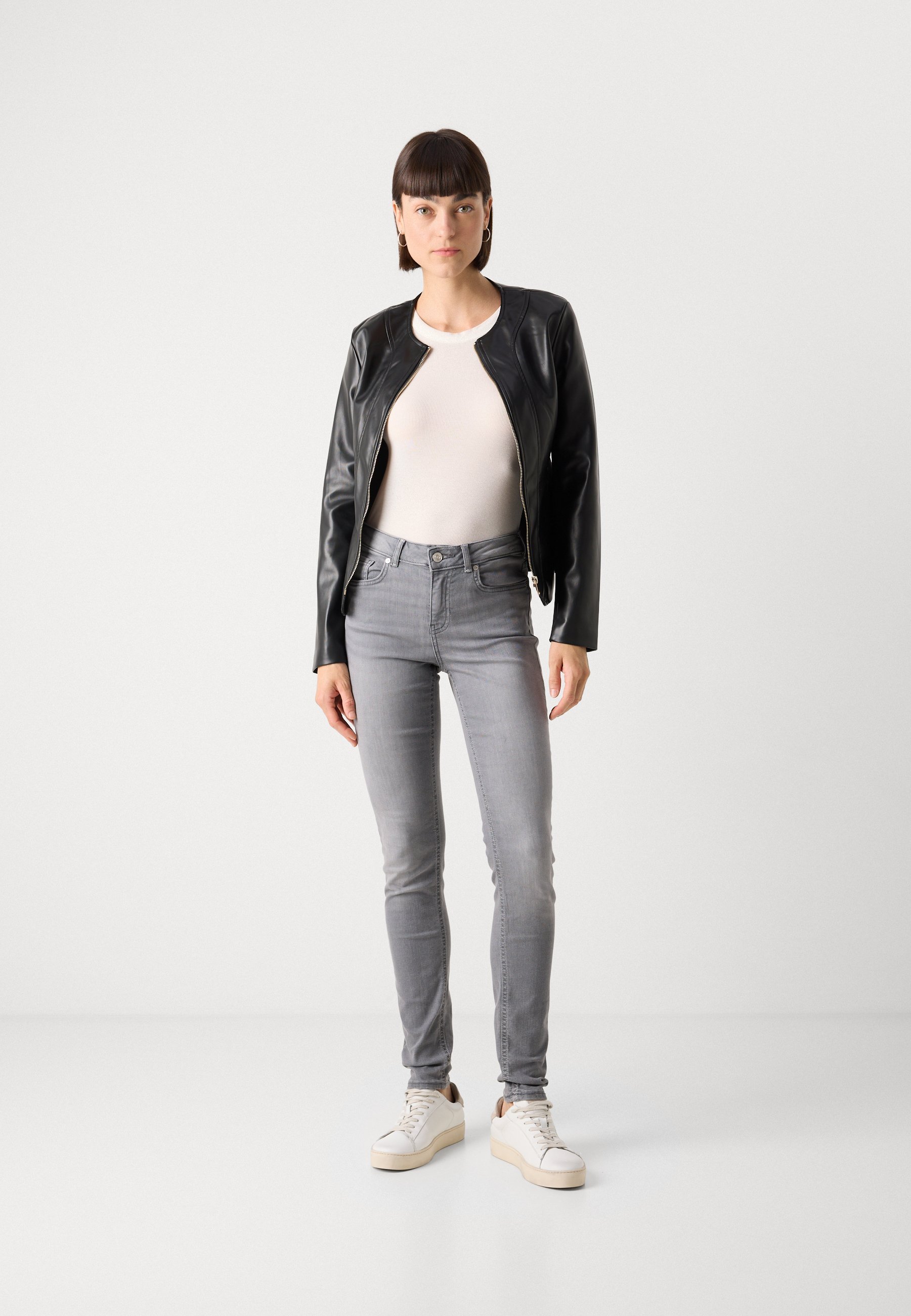 Scotch & Soda CORE BOHEMIENNE MID RISE - Kitsad teksad - hallid juured