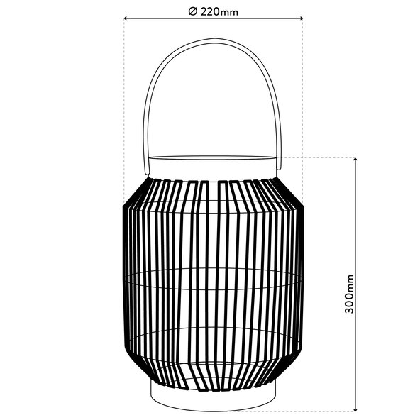Lampă solară LED Korbinian, 30 x 22 cm