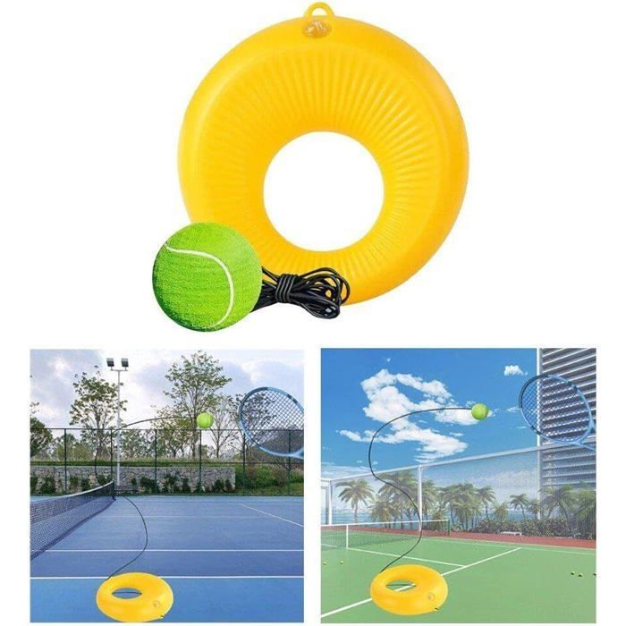 Entrenador portátil de pelotas de tenis, kit de rebote para principiantes (Etiqueta)