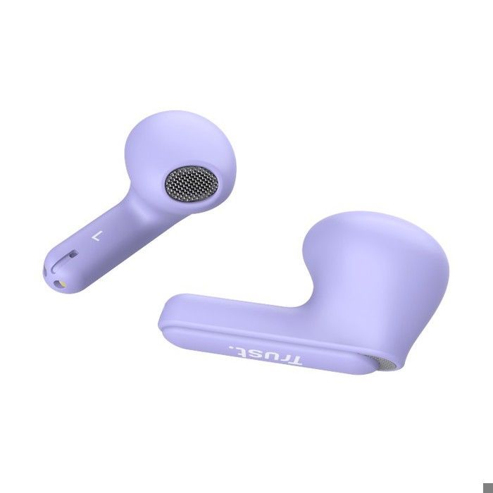 Auriculares Bluetooth Trust Yavi - Intraurales - 23 horas de duración de la batería - Cancelación de ruido ENC - Morado