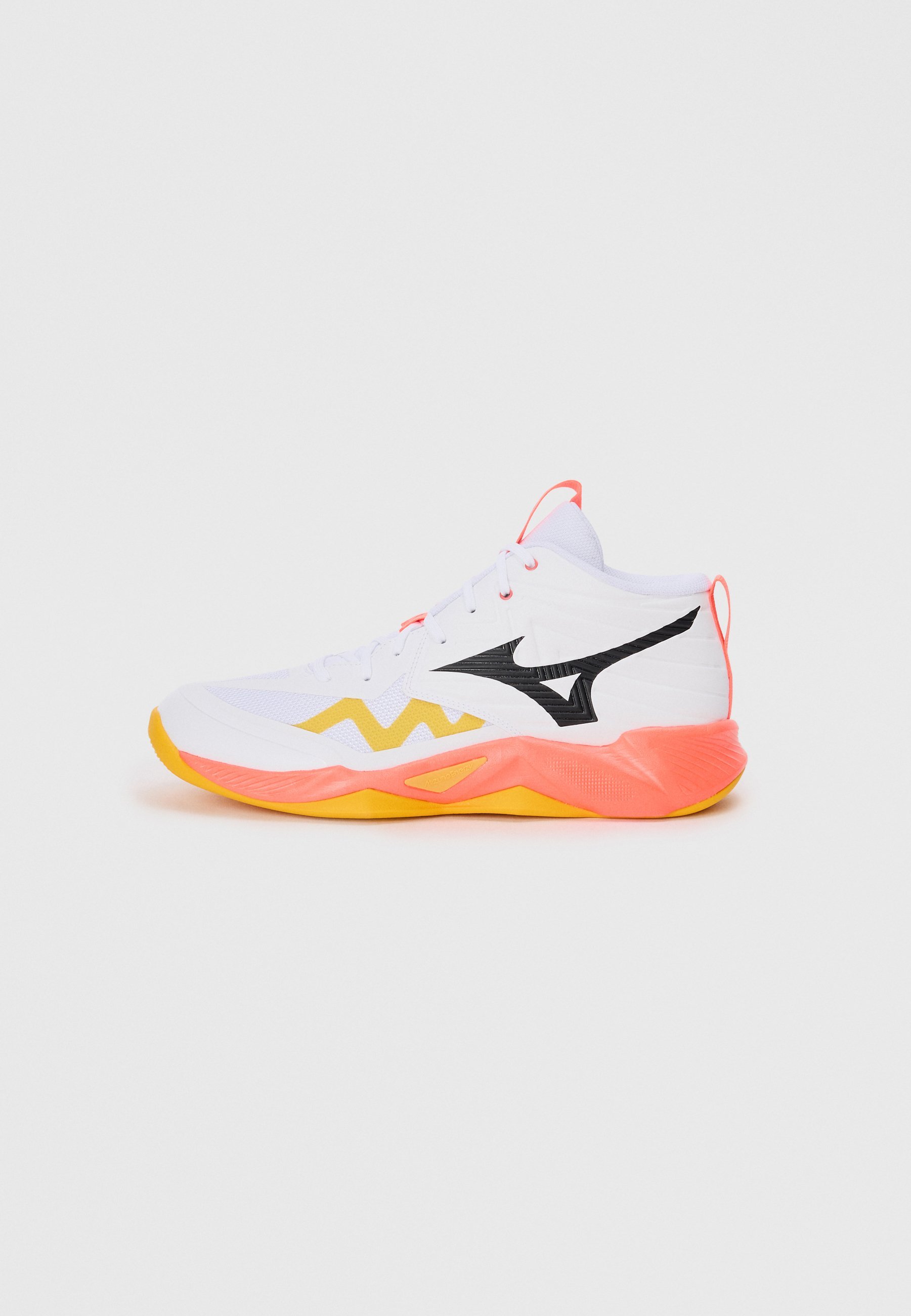 Mizuno WAVE MOMENTUM PRO UNISEX - Volleyballschuhe - weiß/koralle/zitronengelb