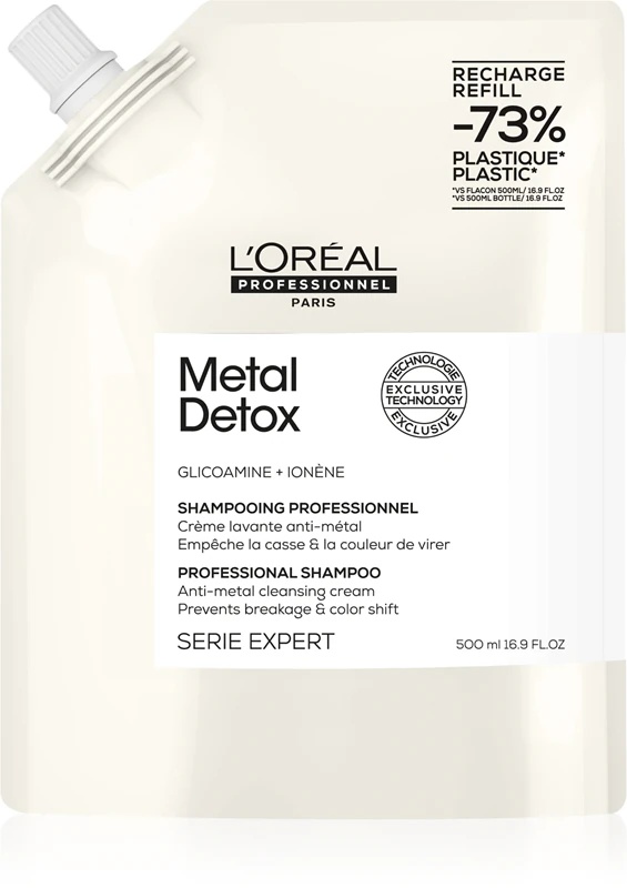 „L'Oréal Professionnel Serie Expert Metal Detox“ giliai valomasis šampūnas dažytiems ir pažeistiems plaukams