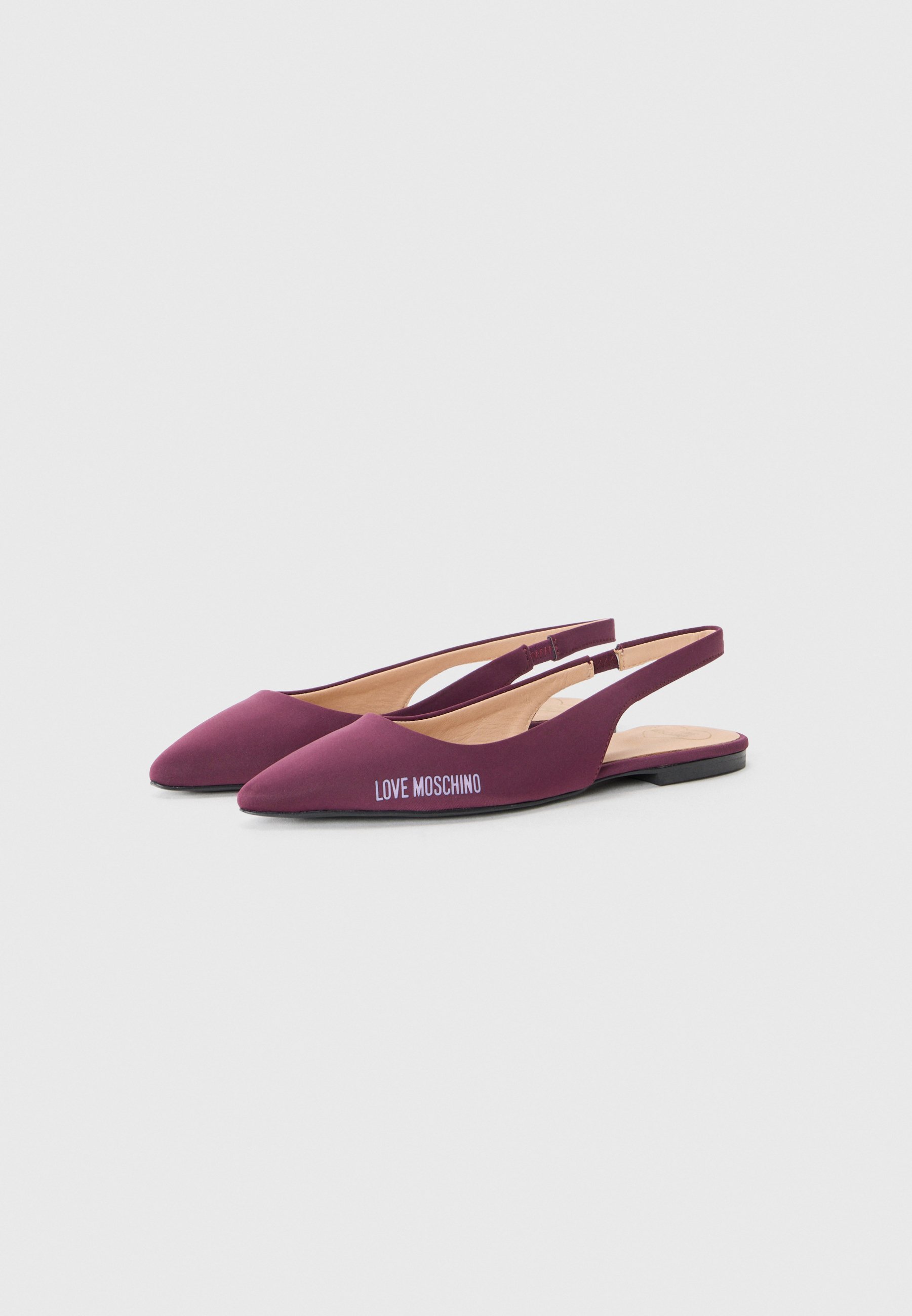 Ballerines à bride arrière Love Moschino - bordeaux