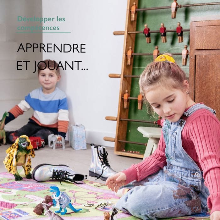 Tapis de Jeu Enfant 140x200cm, Sweet Town - Tapis Circuit Voiture - Lavable - Antidérapant - Carpet Studio