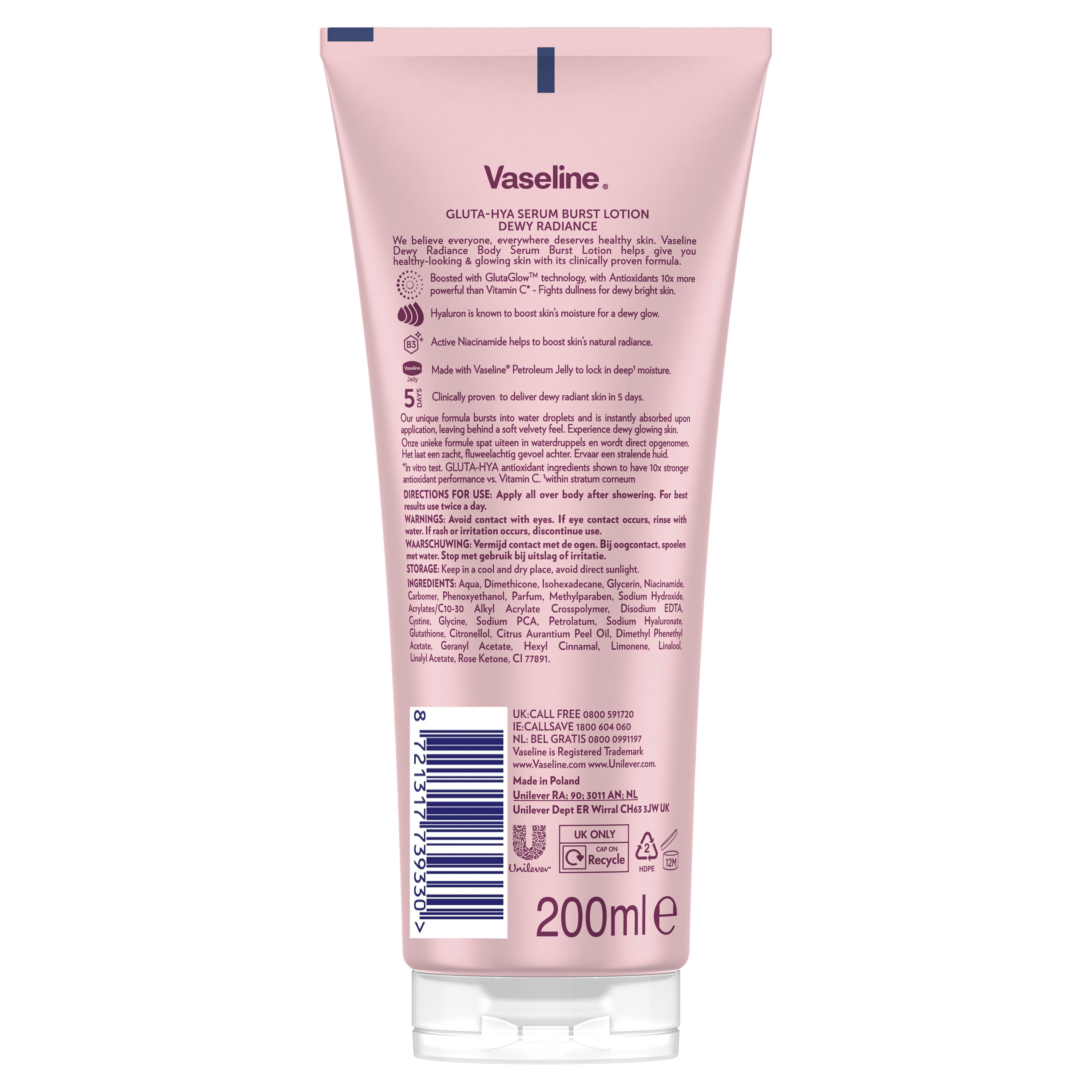 Gluta-Hya Dewy Radiance serum za tijelo Mlijeko za tijelo i losioni za tijelo