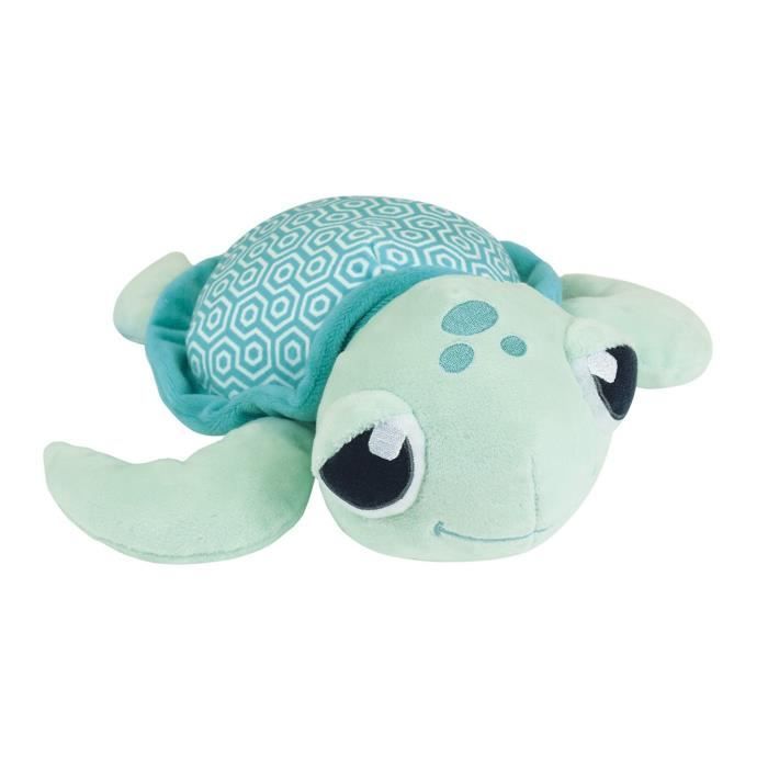 Ma Petite Carapace Peluche Tortue Lumineuse Naturelle +/- 25 cm - JEMINI - Chargeable à la lumière, fonctionne sans pile.