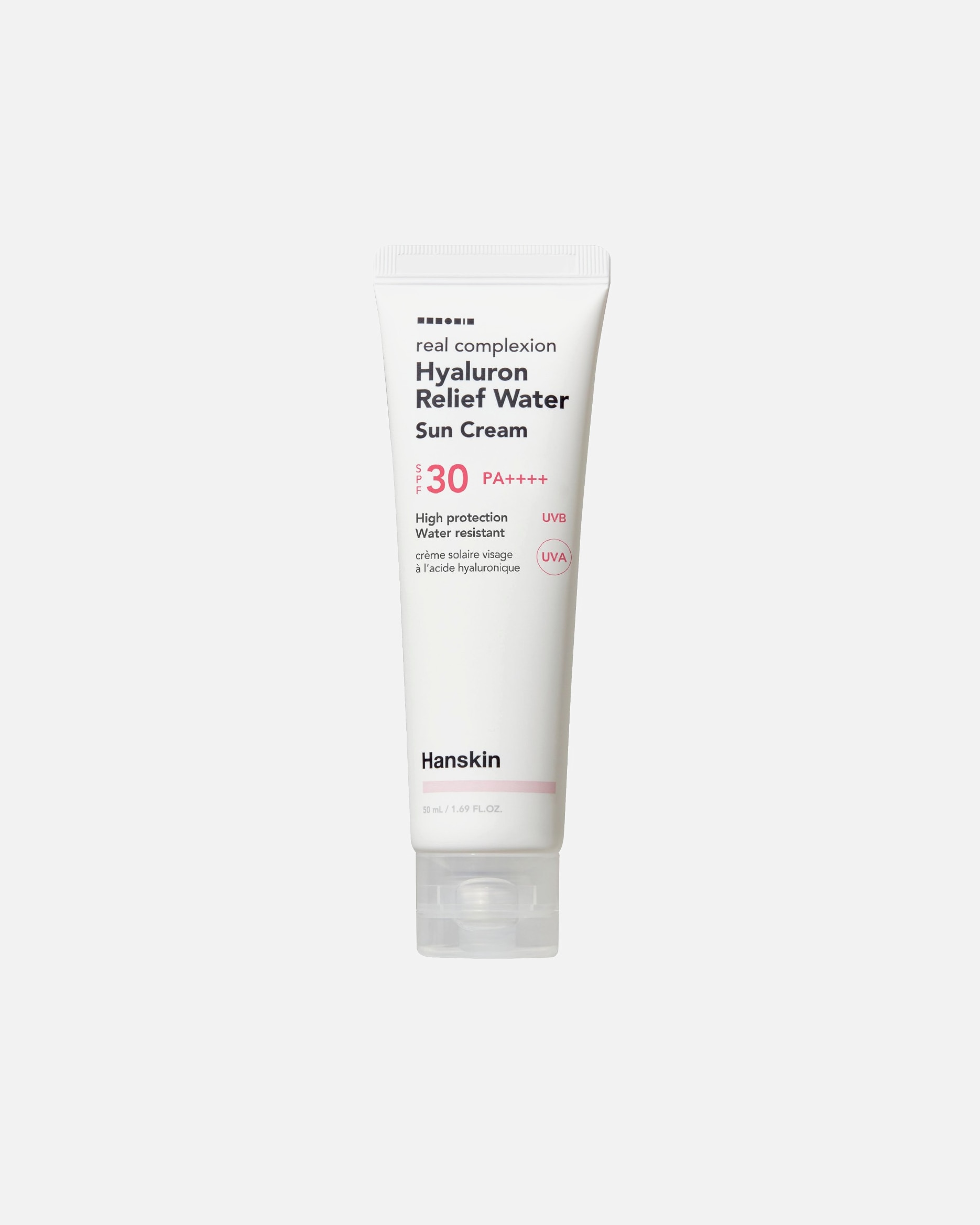 Crème solaire aqueuse apaisante à l'acide hyaluronique Hanskin - 50 ml