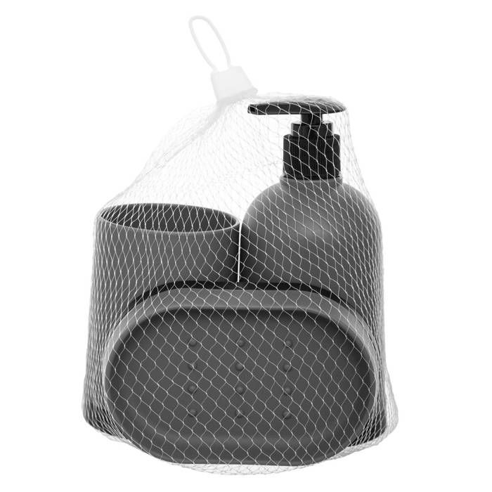Accesorios de baño x 3 - 5 five simply smart - Gris medio