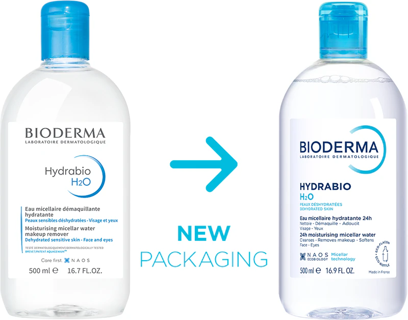 Fluido micelar de limpeza Bioderma Hydrabio H2O para pele desidratada