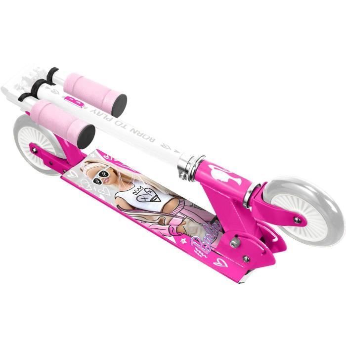 Trottinette pliable - STAMP - Barbie - Pour enfant à partir de 4 ans - Roulement à billes ABEC 5