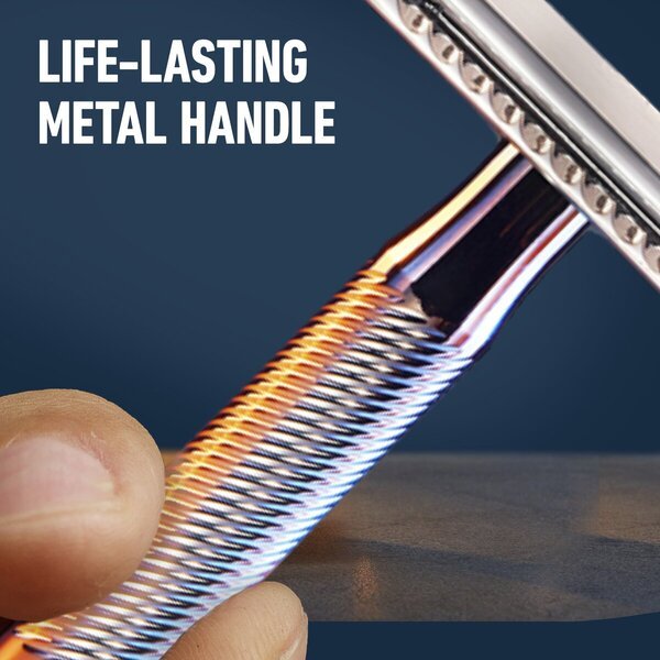 King C. Gillette sistem za brijanje s dvostrukom oštricom<br>Uključuje 5 oštrica